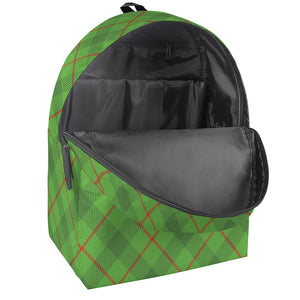 Green And Red Plaid Pattern Print Backpack