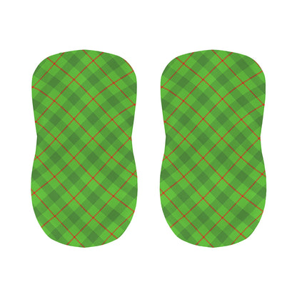 Green And Red Plaid Pattern Print Bar Stool Covers