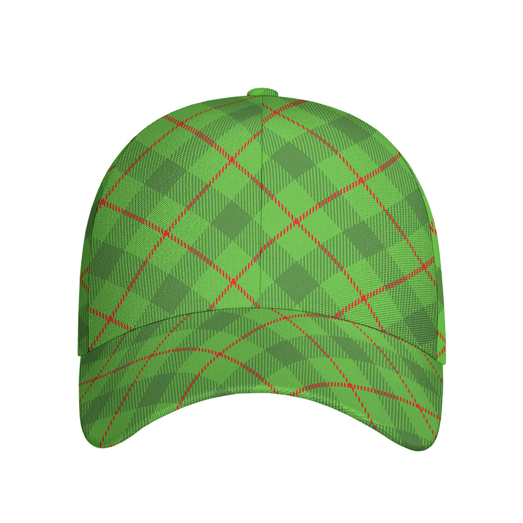 Green And Red Plaid Pattern Print Baseball Cap