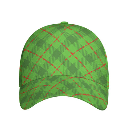 Green And Red Plaid Pattern Print Baseball Cap