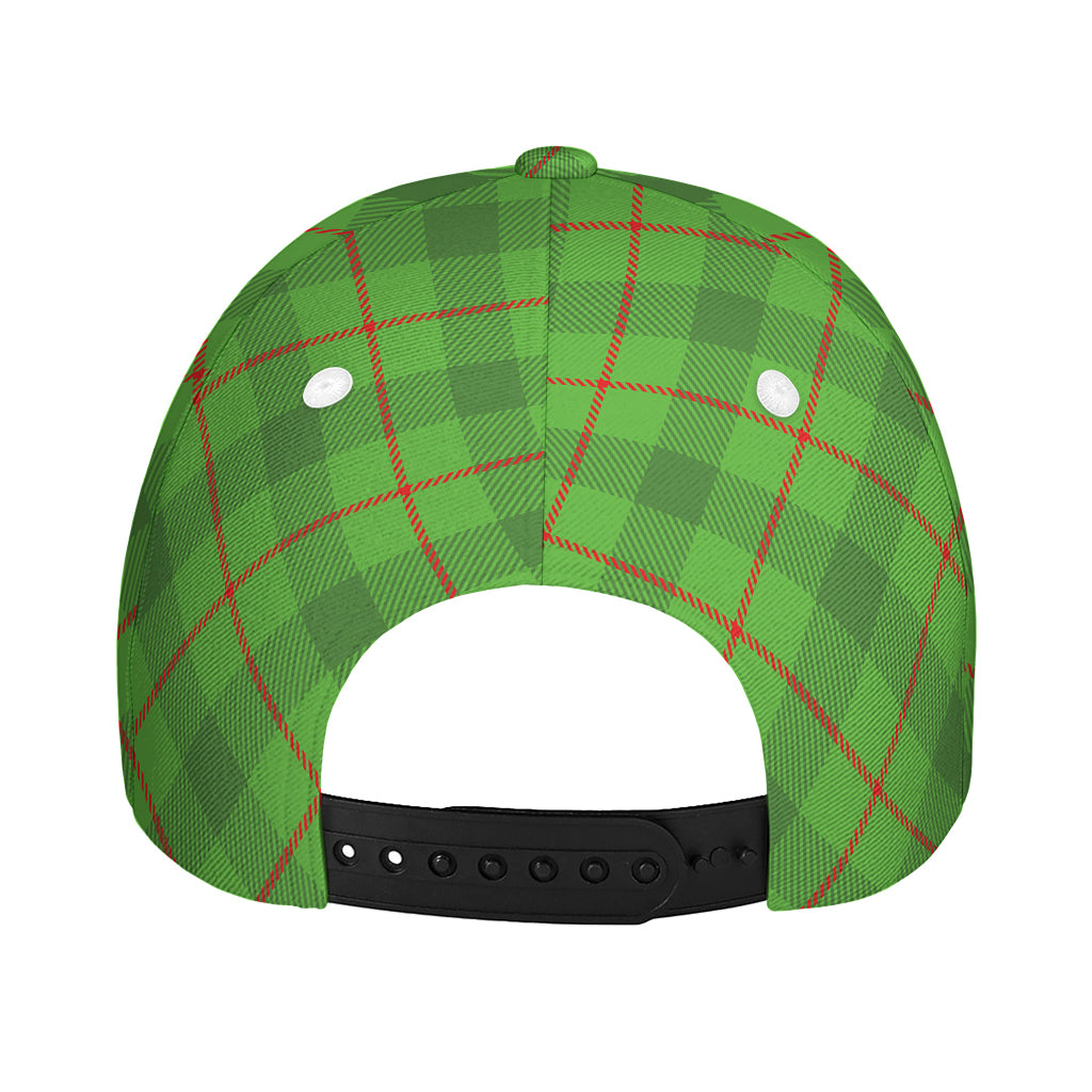 Green And Red Plaid Pattern Print Baseball Cap