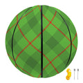 Green And Red Plaid Pattern Print Basketball