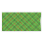 Green And Red Plaid Pattern Print Beach Towel