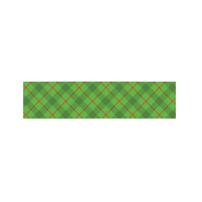 Green And Red Plaid Pattern Print Bed Runner