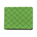 Green And Red Plaid Pattern Print Bifold Wallet