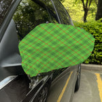 Green And Red Plaid Pattern Print Car Side Mirror Covers