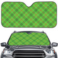 Green And Red Plaid Pattern Print Car Windshield Sun Shade