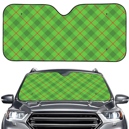 Green And Red Plaid Pattern Print Car Windshield Sun Shade