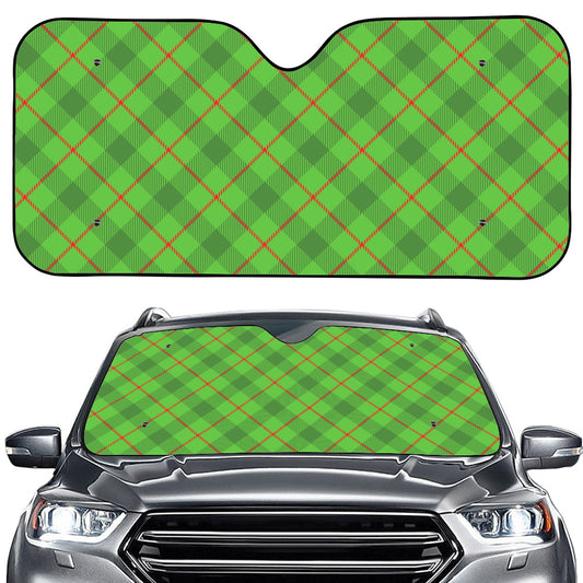 Green And Red Plaid Pattern Print Car Windshield Sun Shade