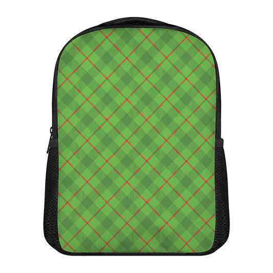 Green And Red Plaid Pattern Print Casual Backpack