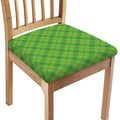 Green And Red Plaid Pattern Print Chair Cushion Cover