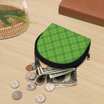 Green And Red Plaid Pattern Print Coin Purse