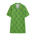Green And Red Plaid Pattern Print Cotton Hawaiian Shirt