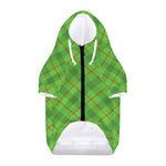 Green And Red Plaid Pattern Print Dog Zip Up Hoodie