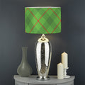 Green And Red Plaid Pattern Print Drum Lamp Shade