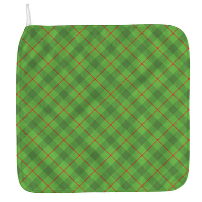 Green And Red Plaid Pattern Print Hand Towel