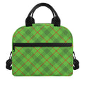 Green And Red Plaid Pattern Print Insulated Lunch Bag