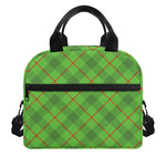 Green And Red Plaid Pattern Print Insulated Lunch Bag
