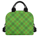 Green And Red Plaid Pattern Print Insulated Lunch Bag