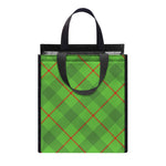 Green And Red Plaid Pattern Print Insulated Lunch Tote
