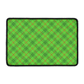 Green And Red Plaid Pattern Print Kitchen Mat