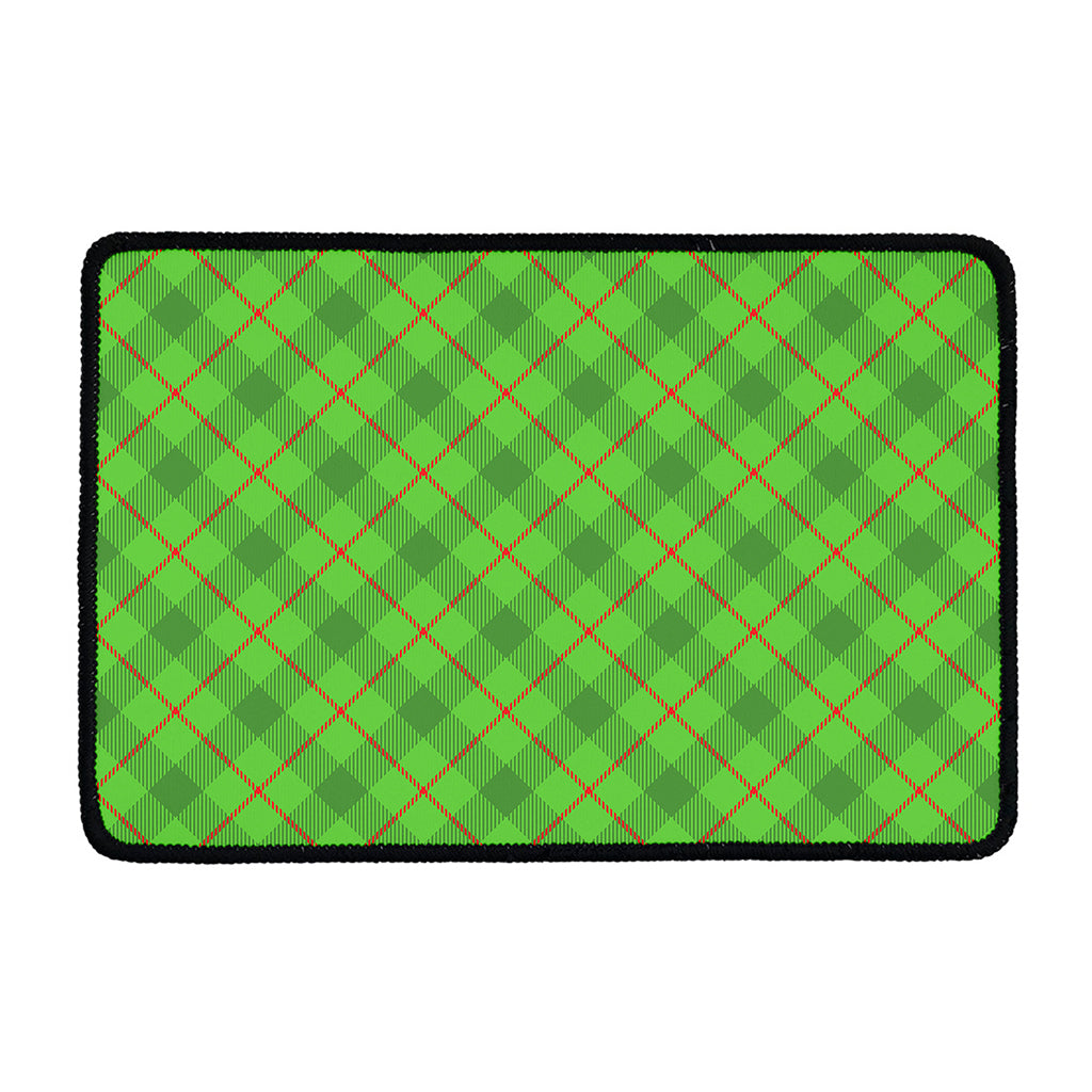 Green And Red Plaid Pattern Print Kitchen Mat