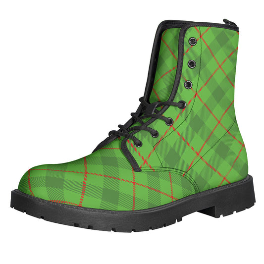 Green And Red Plaid Pattern Print Backpack