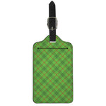 Green And Red Plaid Pattern Print Luggage Tag