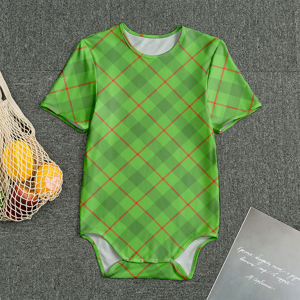 Green And Red Plaid Pattern Print Men's Bodysuit