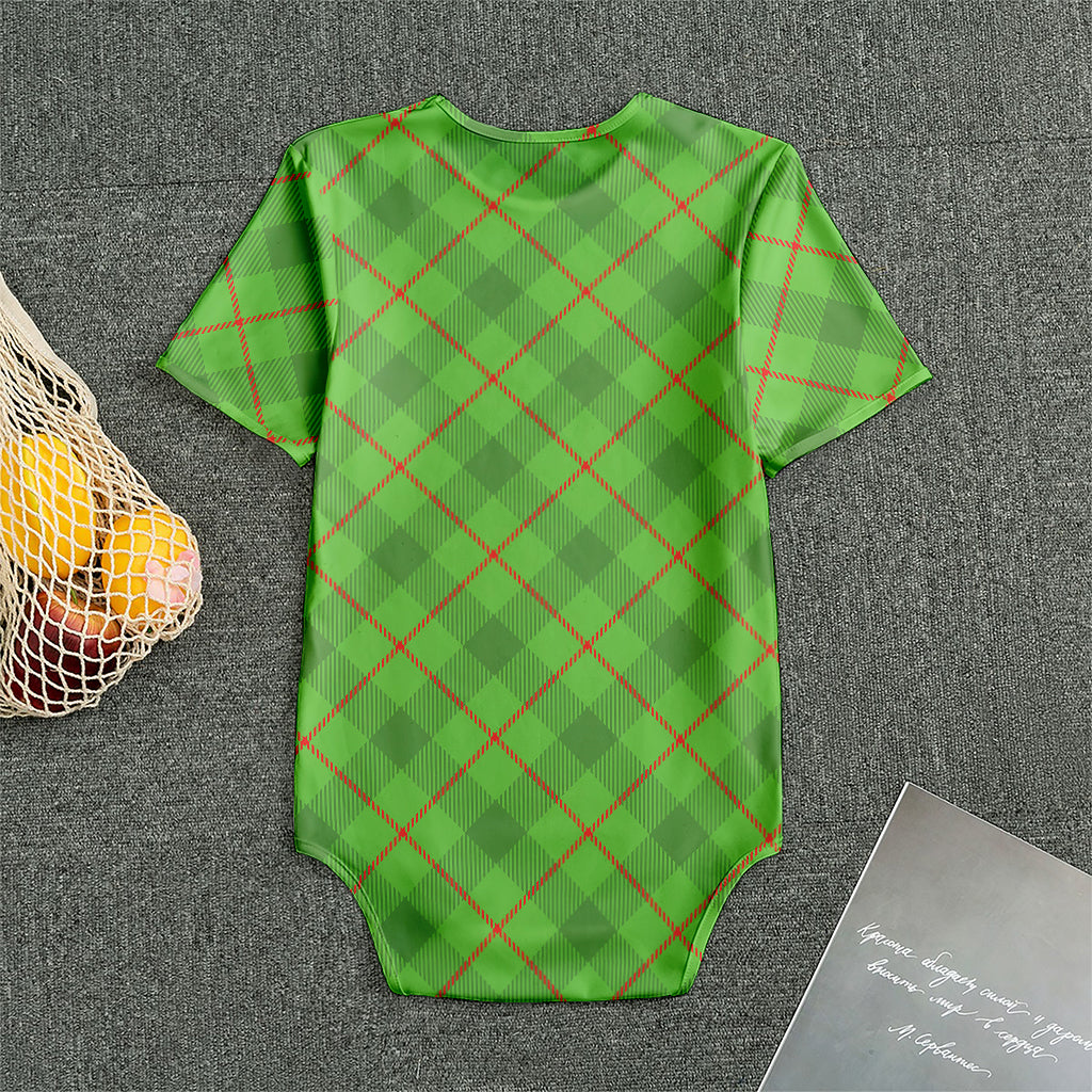 Green And Red Plaid Pattern Print Men's Bodysuit