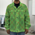 Green And Red Plaid Pattern Print Men's Shirt Jacket