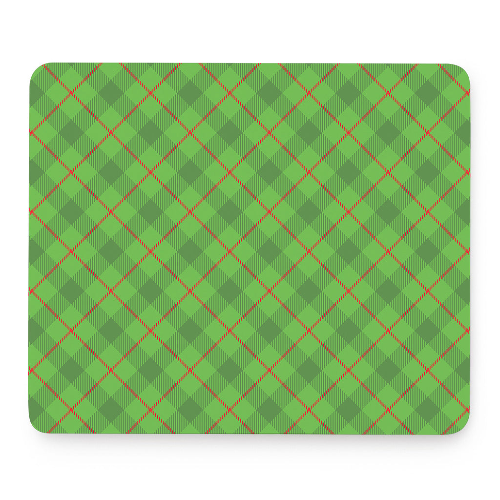 Green And Red Plaid Pattern Print Mouse Pad