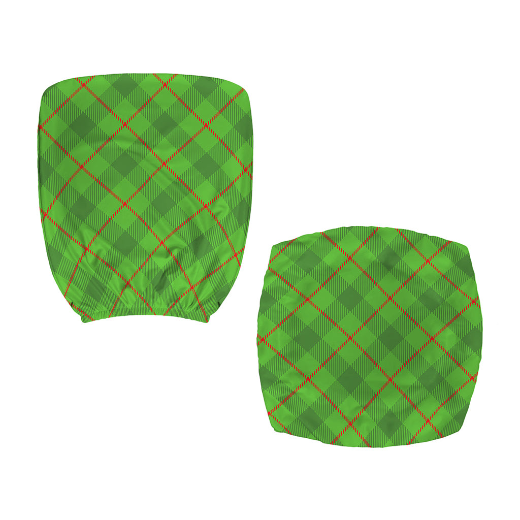 Green And Red Plaid Pattern Print Office Chair Cover