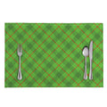 Green And Red Plaid Pattern Print Placemat