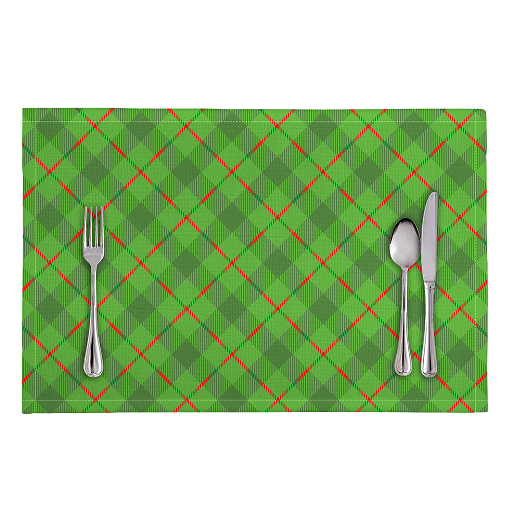 Green And Red Plaid Pattern Print Placemat