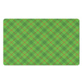 Green And Red Plaid Pattern Print Polyester Doormat