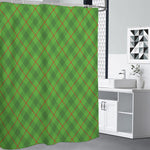 Green And Red Plaid Pattern Print Premium Shower Curtain
