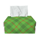 Green And Red Plaid Pattern Print Rectangle Tissue Box Cover