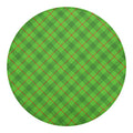 Green And Red Plaid Pattern Print Round Blanket