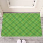 Green And Red Plaid Pattern Print Rubber Doormat
