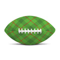 Green And Red Plaid Pattern Print Rugby Ball