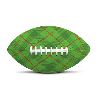 Green And Red Plaid Pattern Print Rugby Ball