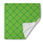 Green And Red Plaid Pattern Print Silk Bandana