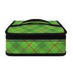 Green And Red Plaid Pattern Print Small Lunch Bag