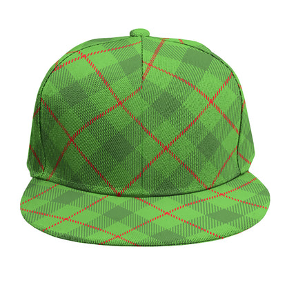 Green And Red Plaid Pattern Print Snapback Cap
