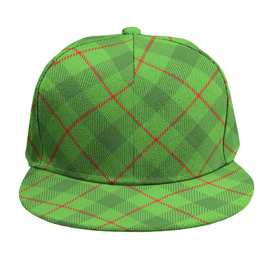 Green And Red Plaid Pattern Print Snapback Cap