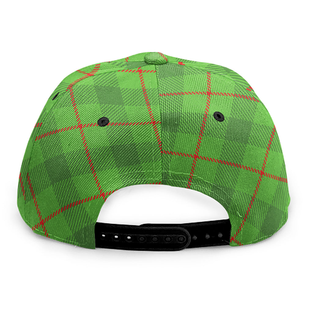 Green And Red Plaid Pattern Print Snapback Cap
