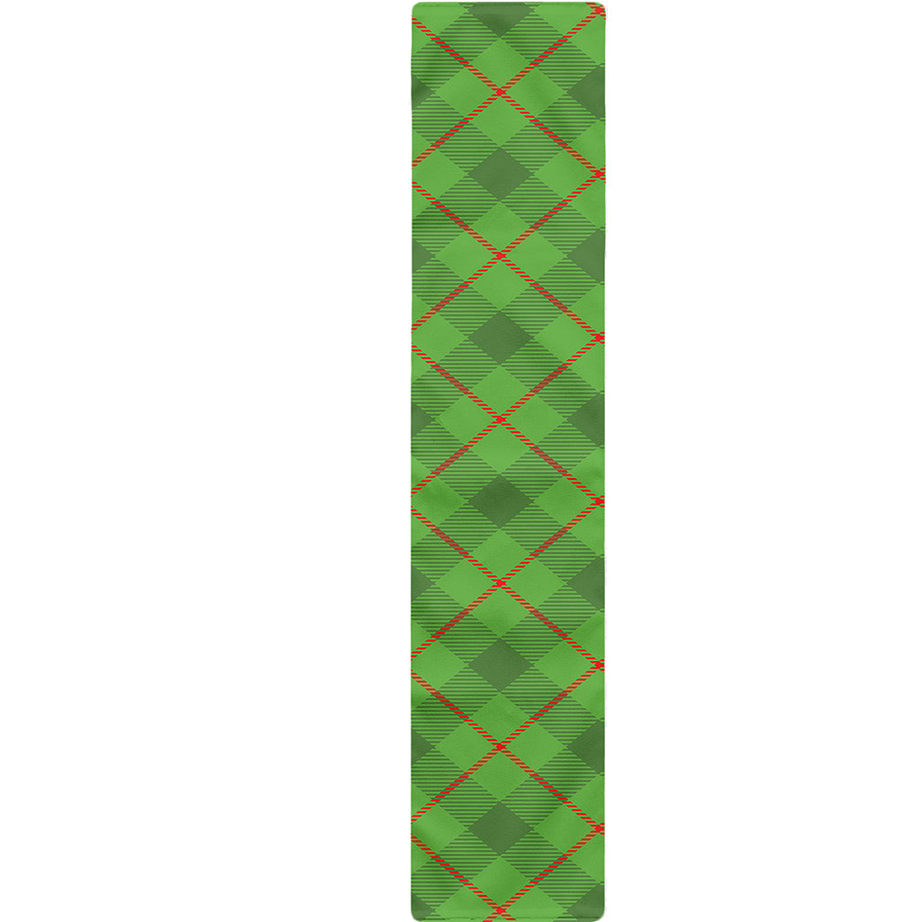 Green And Red Plaid Pattern Print Table Runner
