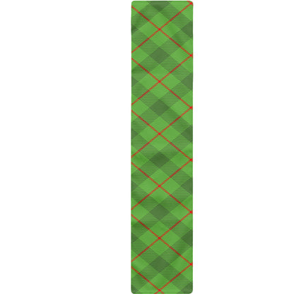 Green And Red Plaid Pattern Print Table Runner