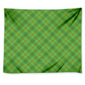Green And Red Plaid Pattern Print Tapestry